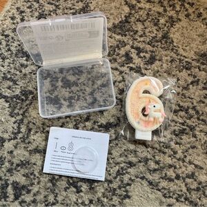 🔴 Number 6 Unicorn Candle